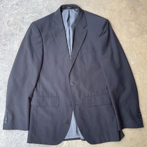mens jf ferrar grey pin stripped blazer made in vietnam